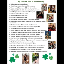 My 25 Little Joys of Irish Dancing...