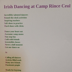 Irish Dancing at Camp Rince Ceol