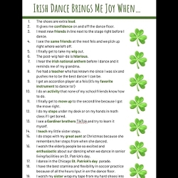 Irish dance brings me joy when…