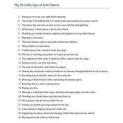 My 25 Little Joys of Irish Dance