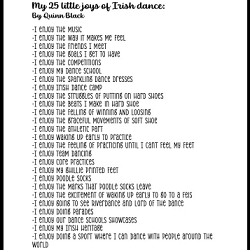 My 25 Little Joys of Irish Dance